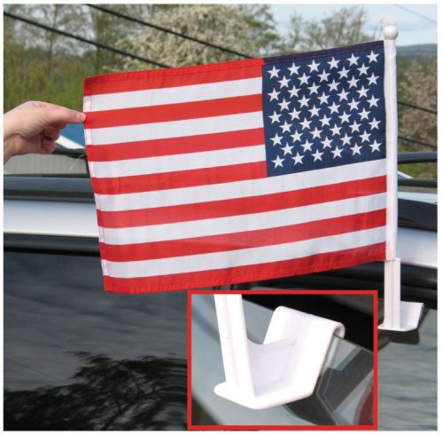 United states american flag patriotic car window clip