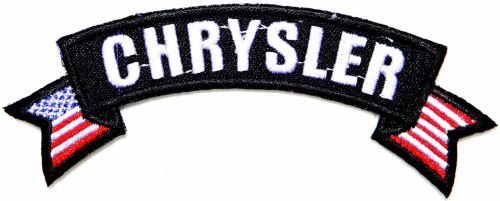 Chrysler us flag nascar logo patch iron on jacket t-shirt cap badge sign emblem