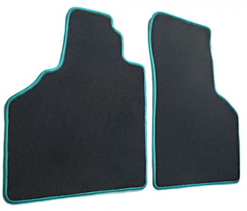 Vel. floor mats black/green for lamborghini gallardo lhd or rhd