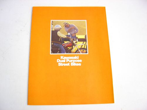 1976 kawasaki dual purpose street motorcycle brochure nos.