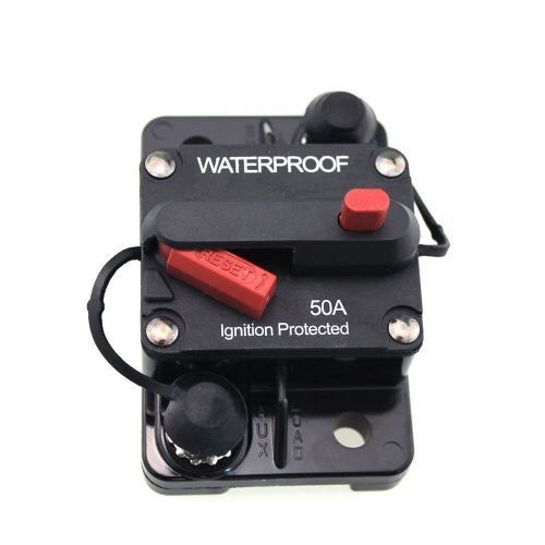 T tocas( tm) 50 amp circuit breaker with manual reset 12v- 48vdc waterproof (...