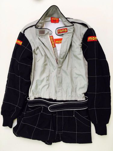 Momo racing jumpsuit - youth size 52 [black/grey]