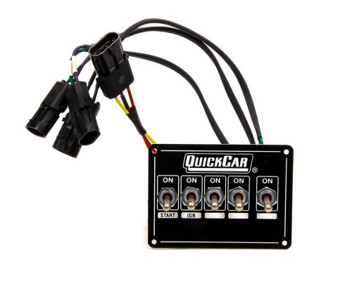 Quickcar racing products 4-1/8 x 3 in dash mount switch panel p/n 50-7714