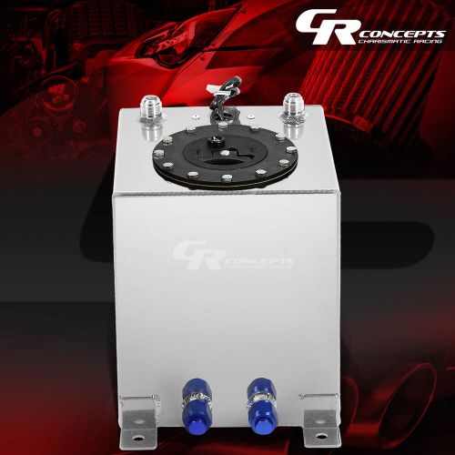 2.5 gallon lightweight polished aluminum gas fuel cell tank+level sender+foam