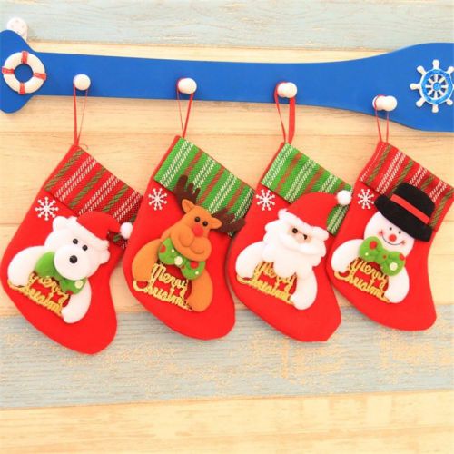 New 12pcs/lot luxury christmas boot decoration socks ornament supplies