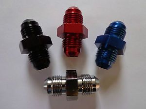6an male flare to 6an male flare union coupler chrome