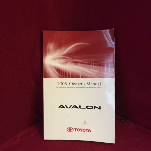 2008 toyota avalon oem owners manual