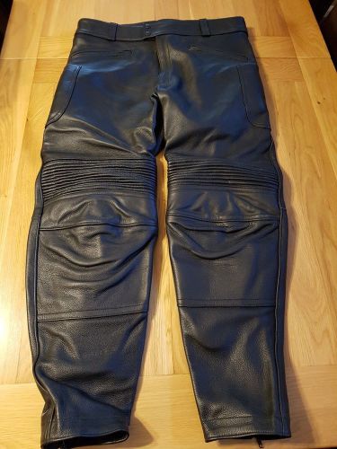 Motorcycle leather trousers brand new ce armour hip &amp; knees. washable lining.