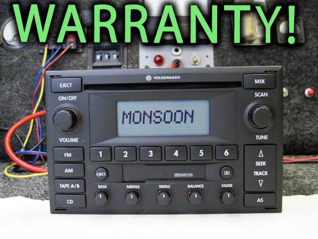 Vw monsoon cd disc tape player stereo radio jetta golf passat 00 01 02 03 04 05