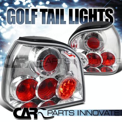 Fit vw 93-98 golf mk3 iii led tail lights brake rear lamp altezza chrome