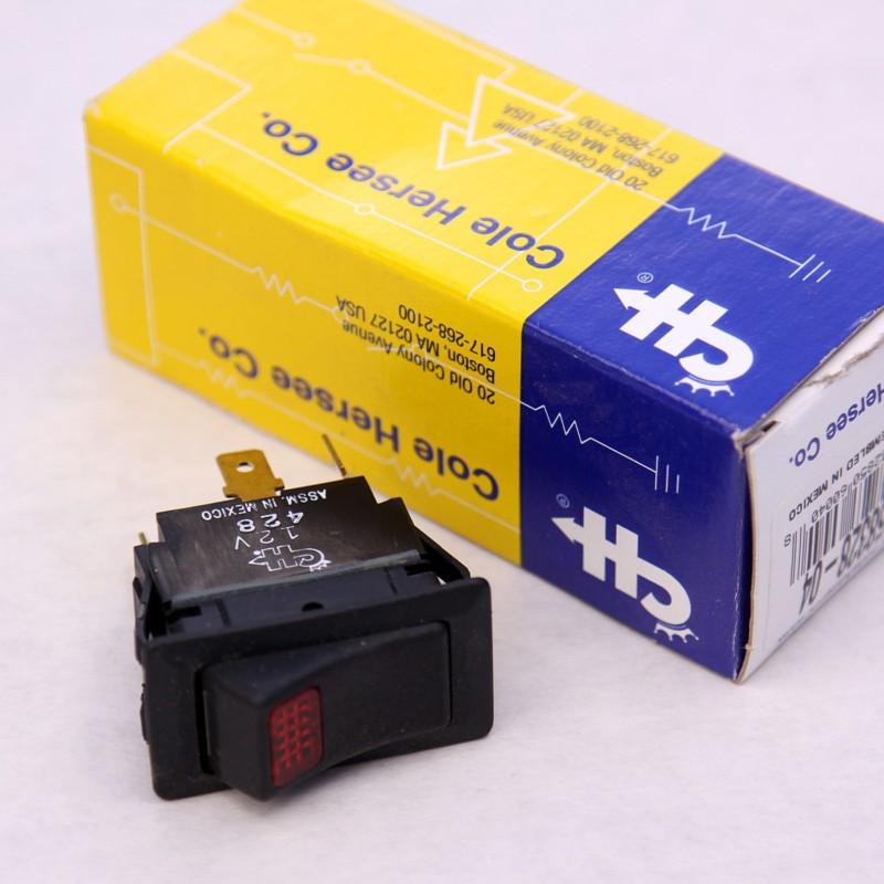 Cole hersee switch rocker lighted red 3 blade - 58328-04