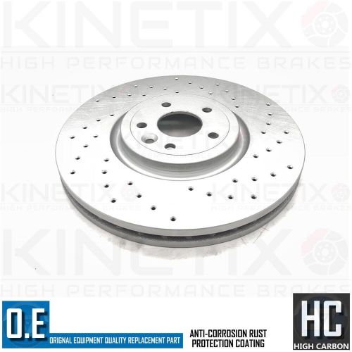 For jaguar xf 3.0 d sport cross drilled front brake discs pair 350mm (18" rims)