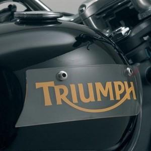 Triumph bonneville thruxton scrambler yellow/clear tank badge emblem