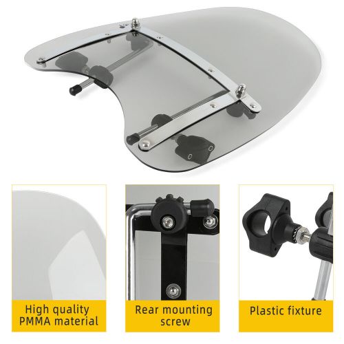 For victory hammer vegas 18x16" smoke windshield windscreen 7/8'' 1'' handlebar