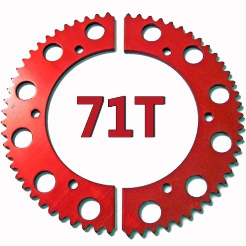 71T (tooth) #35 Chain Split Sprocket Racing Go-Kart Fun Cart Barstool Gear RLV, US $19.73, image 4