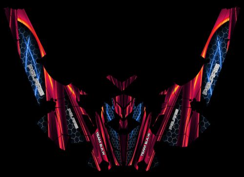 Graphic kit vinyl wrap decals tunnel 2010+15 polaris rush pro-rmk caged