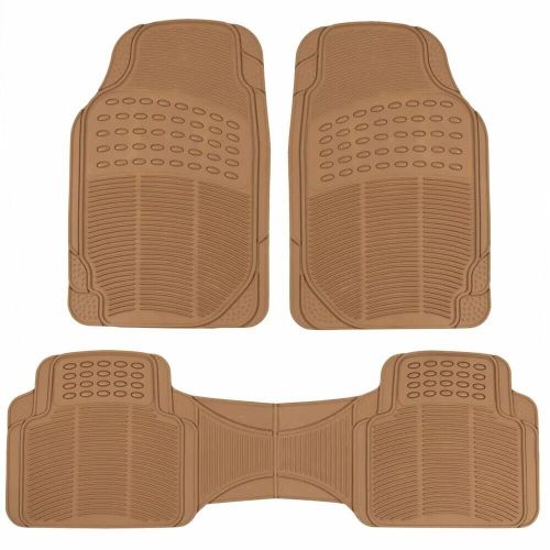 Leather steering wheel cover + all weather floor mats set - universal size