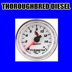 Autometer cobalt c2 series-py 2-1/16 elec full sweep 0-1600f type k therm. 7144