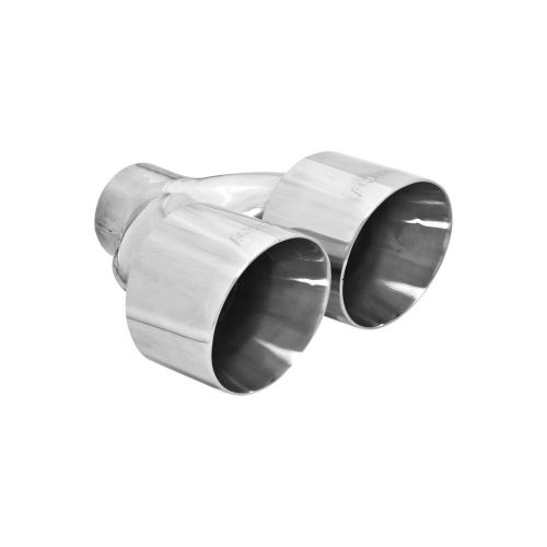Flowmaster 15391 exhaust tip - dual 4.00 in. angle cut polished ss fits 2.50 ...