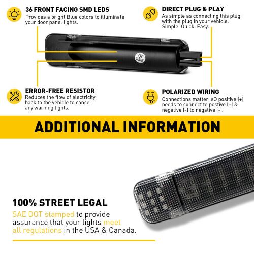 Interior Door Light Panel Courtesy Blue For Chevrolet 97-07 Cadillac Hummer EAH, US $15.99, image 8