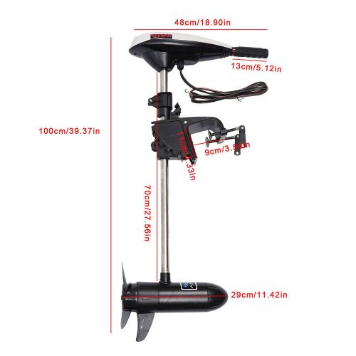 12V 45 lbs Heavy Duty Electric Outboard Trolling Brush Motor Fishing Boat Engine, US $114.91, image 7