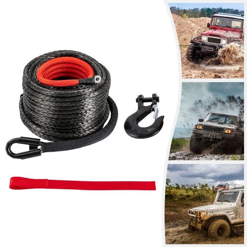 3/8x100" Synthetic Winch Rope w/Hook for 4WD Off-Road Vehicle Truck ATV UTV SUV, US $67.62, image 7