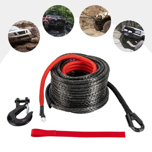 3/8x100" Synthetic Winch Rope w/Hook for 4WD Off-Road Vehicle Truck ATV UTV SUV, US $67.62, image 9