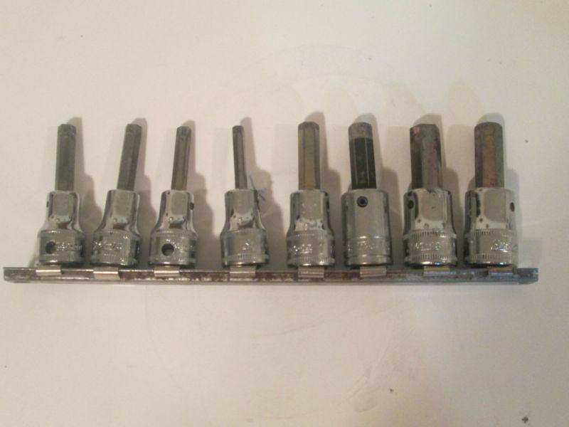 Snap-on 8 piece 3/8" drive hex socket driver  w/ free shipping!