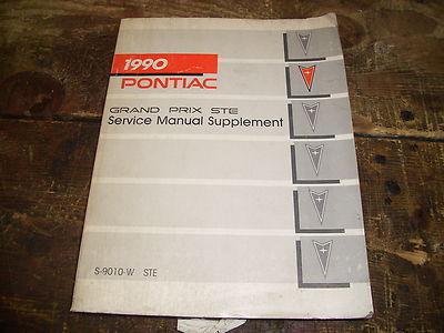 1990 pontiac grand prix ste supplemental factory issue repair manual