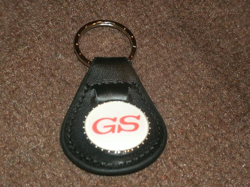 1960's 1970's buick gs gran sport gs gsx vintage leather logo keychain black