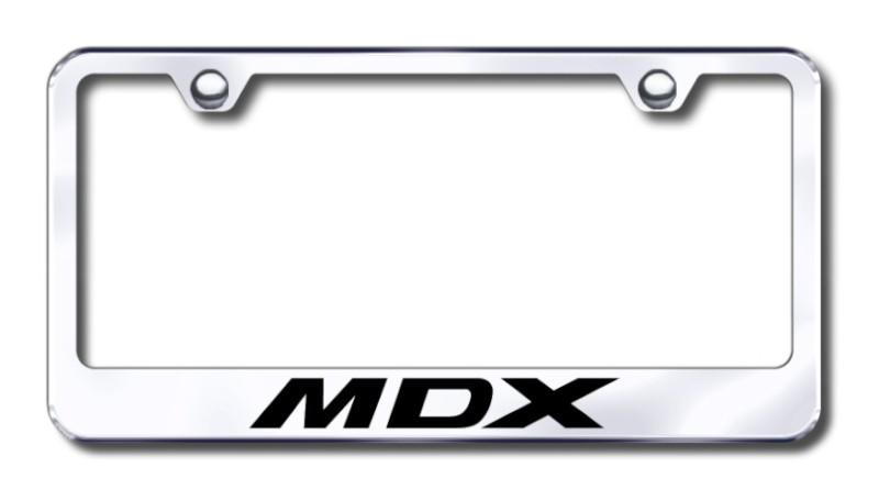 Acura mdx  engraved chrome license plate frame -metal made in usa genuine