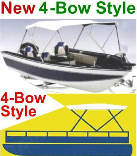 New 4 bow boat bimini convertible top cover,pontoon 78"-86" frame