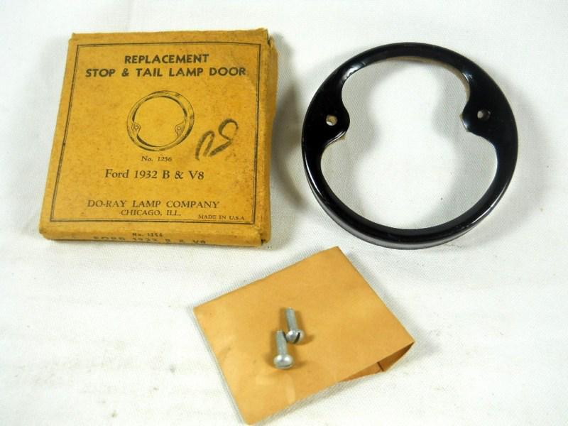 Vintage nos 1932 ford b & v8 ~ stop & tail light cover ~ do-ray lamp co