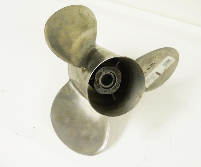  quicksilver #4816316-19  stainless steel propeller 19 pitch preowned look
