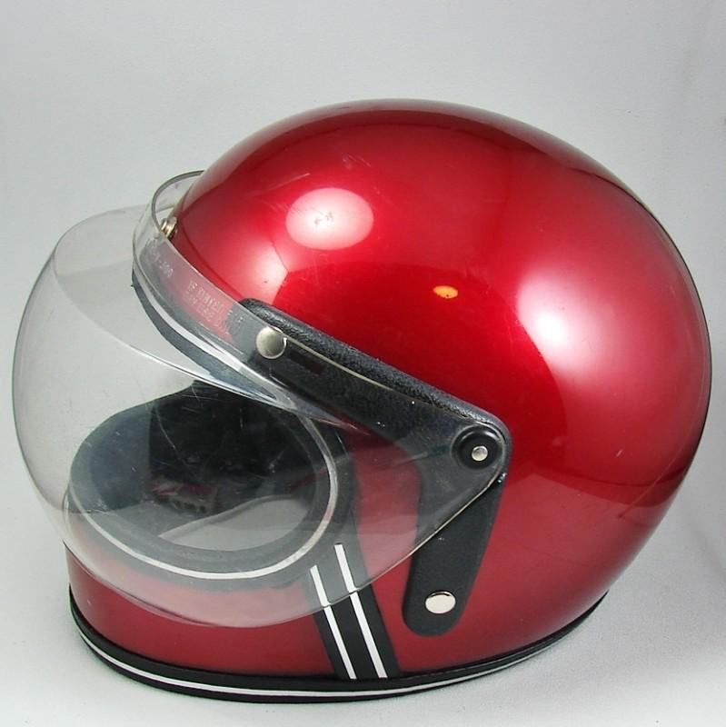 Grant ff-rg-9 lg-xl full face bubble shield red motorcycle helmet vintage 1978