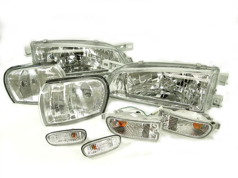 1999-2001 subaru impreza headlights + corner lights + bumper signal + side light