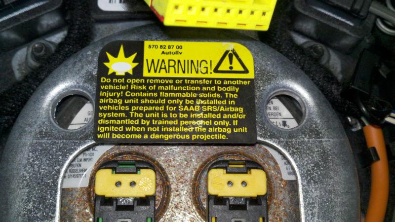 2004 Saab 9-3 Drivers Wheel Air Bag Black OEM, US $55.99, image 3