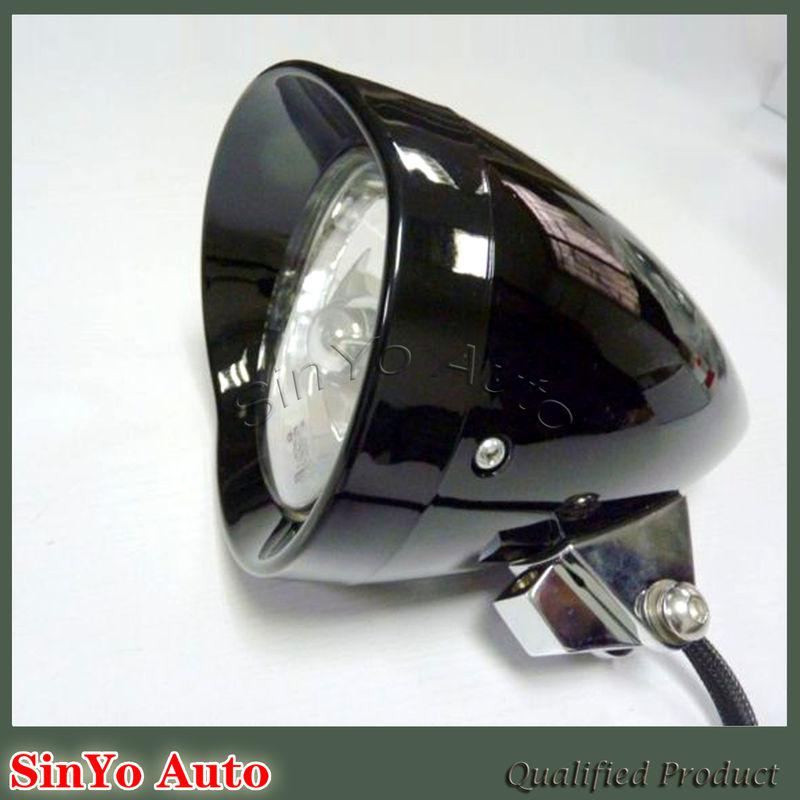 Buy NEW Black Bullet Motorcycle Headlight for Harley Davidson