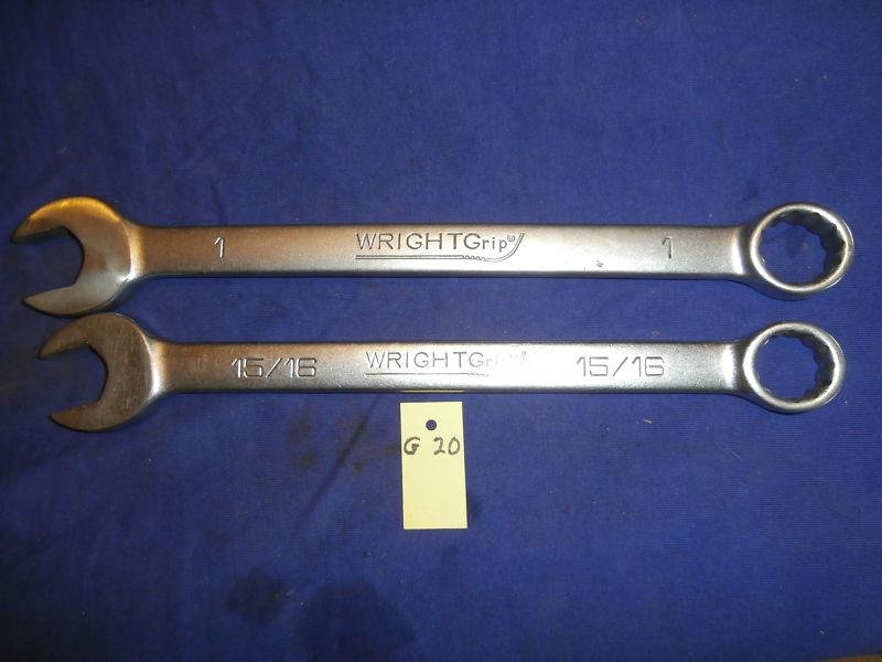  g20 wright grip tools usa 11?? 2pcs. 12pt. hd comb. wrenches