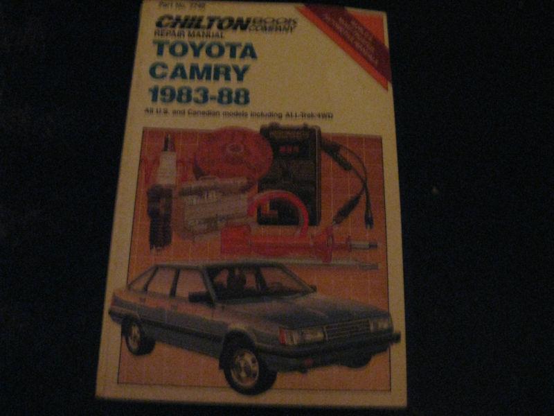 Buy Toyota Camry 198388 Repair Manual 1988 Chilton's Part No 7740 in