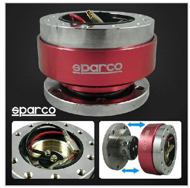 Buy New 6 Bolt RED Steering Wheel Quick Release Hub Universal sparco
