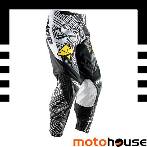 Thor youth phase fusion pants mx offroad dirt motocross yellow black white 
