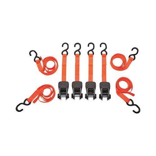 Smartstrap 249 carbonx orange 14' 3,000 lbs capacity premium tie down pack of 4