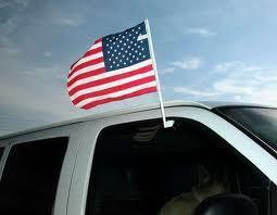 11" x 16" car window american flag