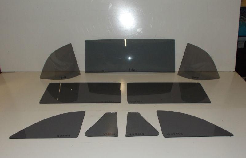 1949 - 1952 pontiac coupe chieftain deluxe side and back glass set smoke grey