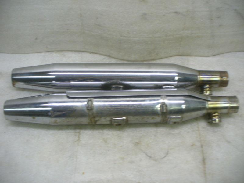 Buy Harley 0005 Softail FXST Tapered OEM Mufflers With Heat Shield