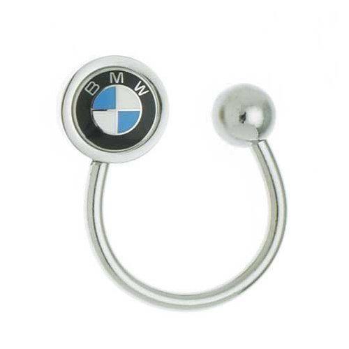 Bmw genuine roundel horseshoe key chain ring oem