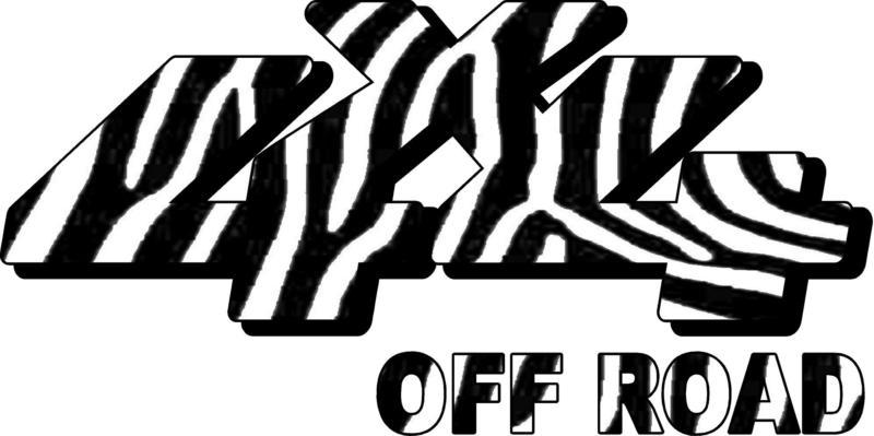 Set of 4x4 off road zebra truck decals