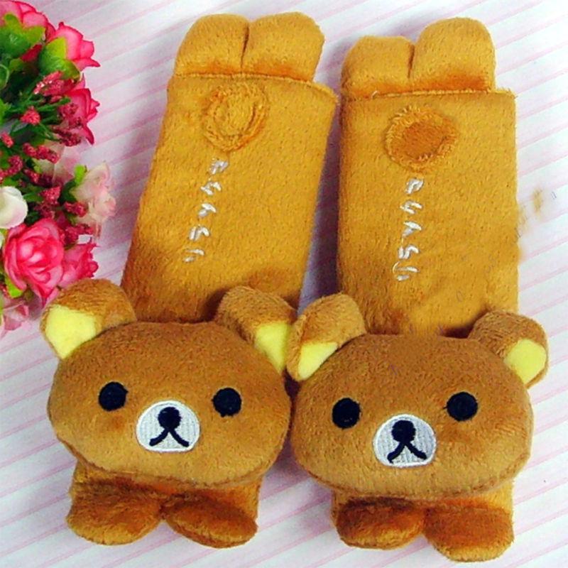 Rilakkuma Cute Brown Bear Design Car Use Pair Set Seat Belt Cover Decoration, US $0.99, image 4