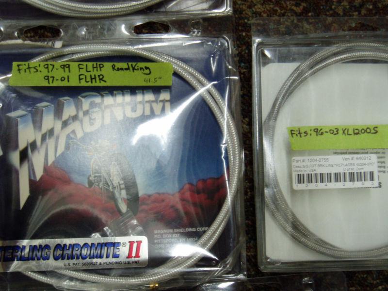 Harley-Davidson® assorted Set of Stainless Control Cables and Brake Lines drag, US $140.00, image 11